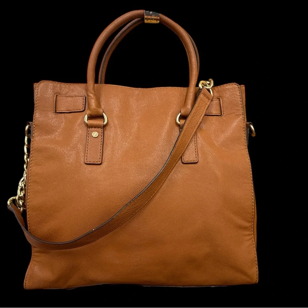 MICHAEL KORS Hamilton Brown Pebbled Leather Large - Picture 2 of 11